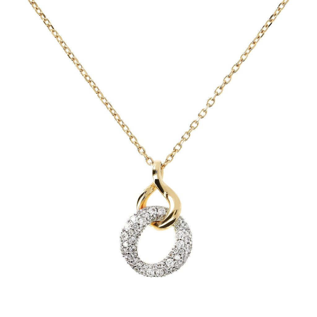 Venta al por mayor de collar sueco chapado en oro de 18 quilates Venta al por mayor de joyería de plata de ley 925 OEM/ODM fabricante de joyería de collar de circonio cúbico