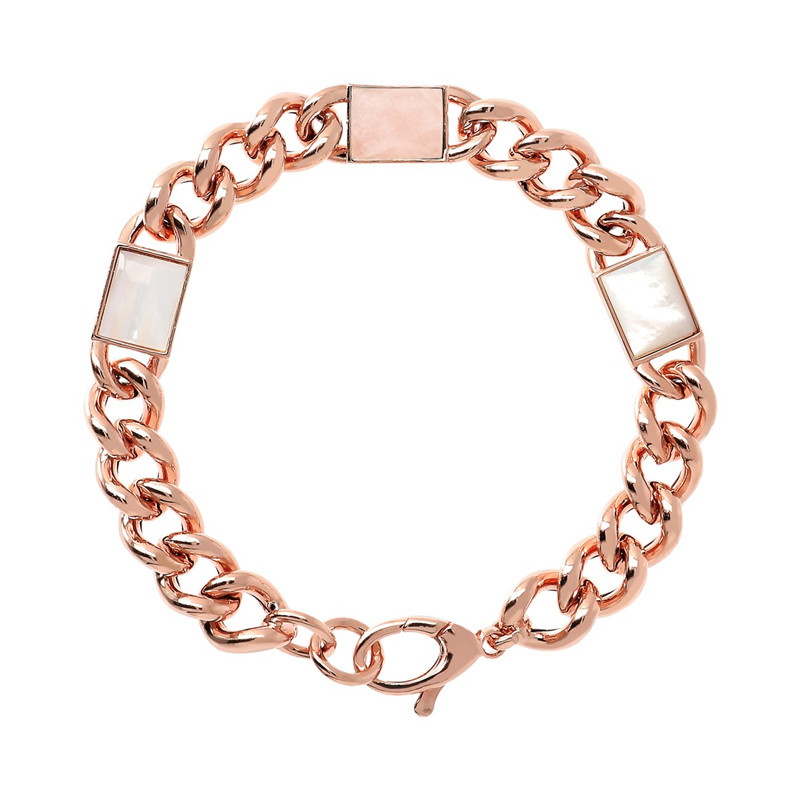 Switzerland customer create custom jewelry in 18k rose gold plated bracelet in 925 silver for her jewelry brand