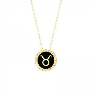 Customised Jewellery Taurus Pendant Necklace in 18k Gold over Sterling Silver
