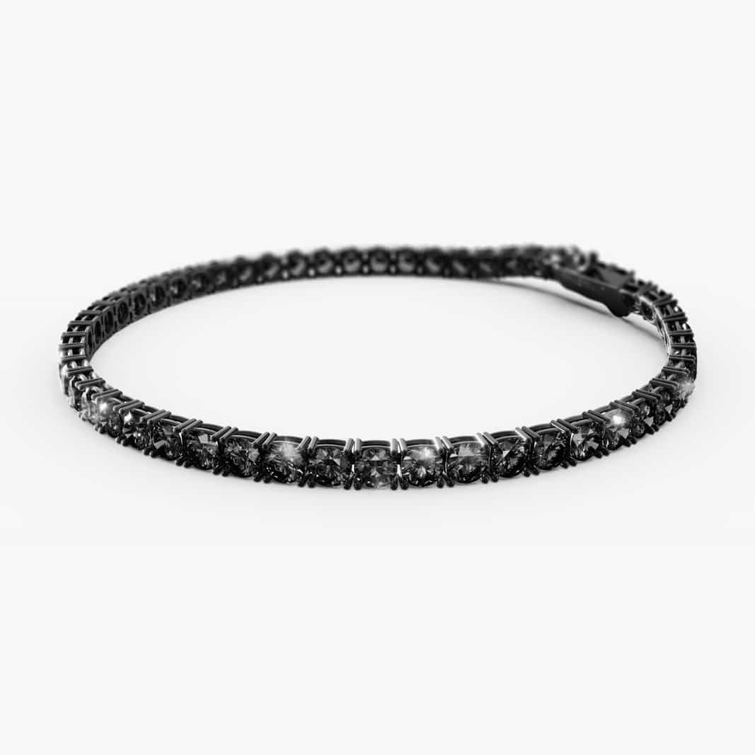 Tennis Bracelet 4mm Black customized jewelry supplier