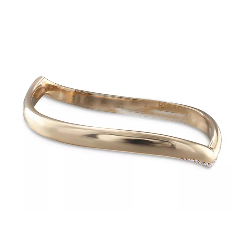 Thajsko stříbrné šperky velkoobchodní výrobce zakázková výroba 18K Rose Gold Vermeil Sensual Touch cz Náramek