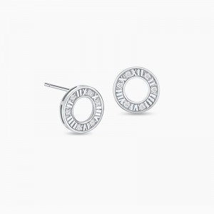 The High-quality Silver Jewelry Factory of Rhodium Plated Sterling Silver Earrings