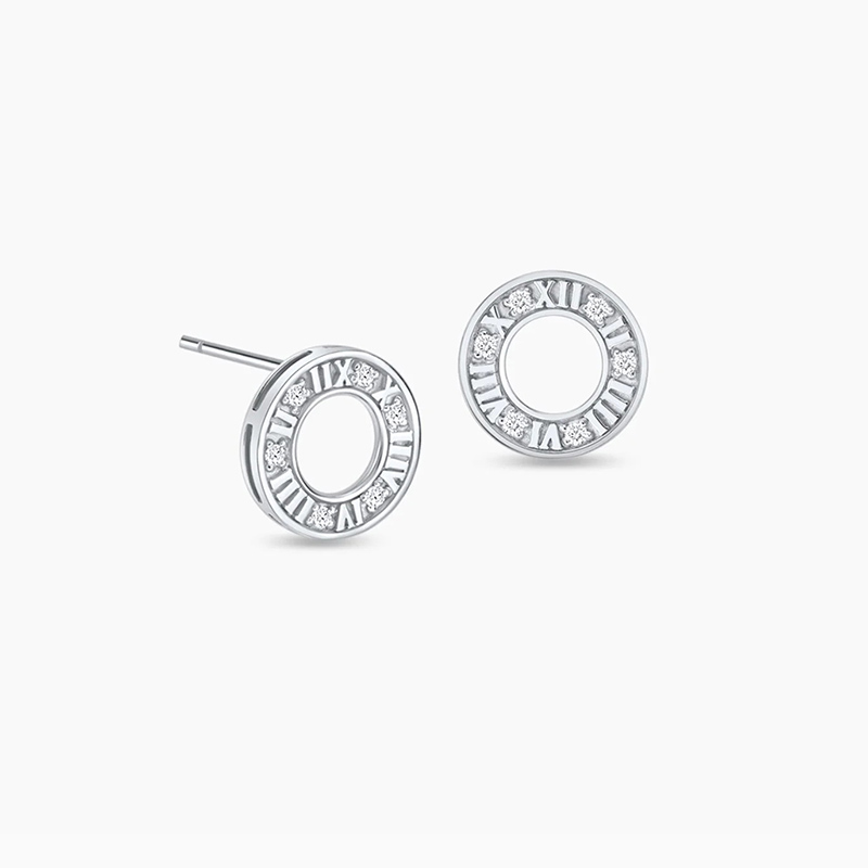 The High-quality Silver Jewelry Factory of Rhodium Plated Sterling Silver Earrings