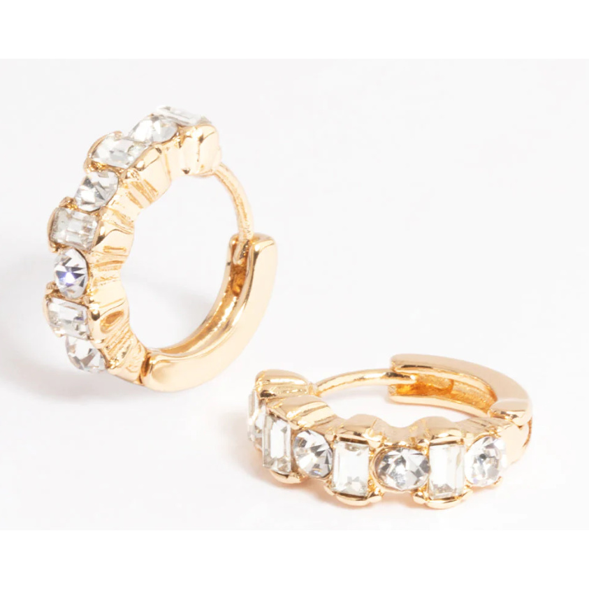 Topp 14k guld CZ Huggie örhängen guld smycken tillverkare och leverantörer i Australien