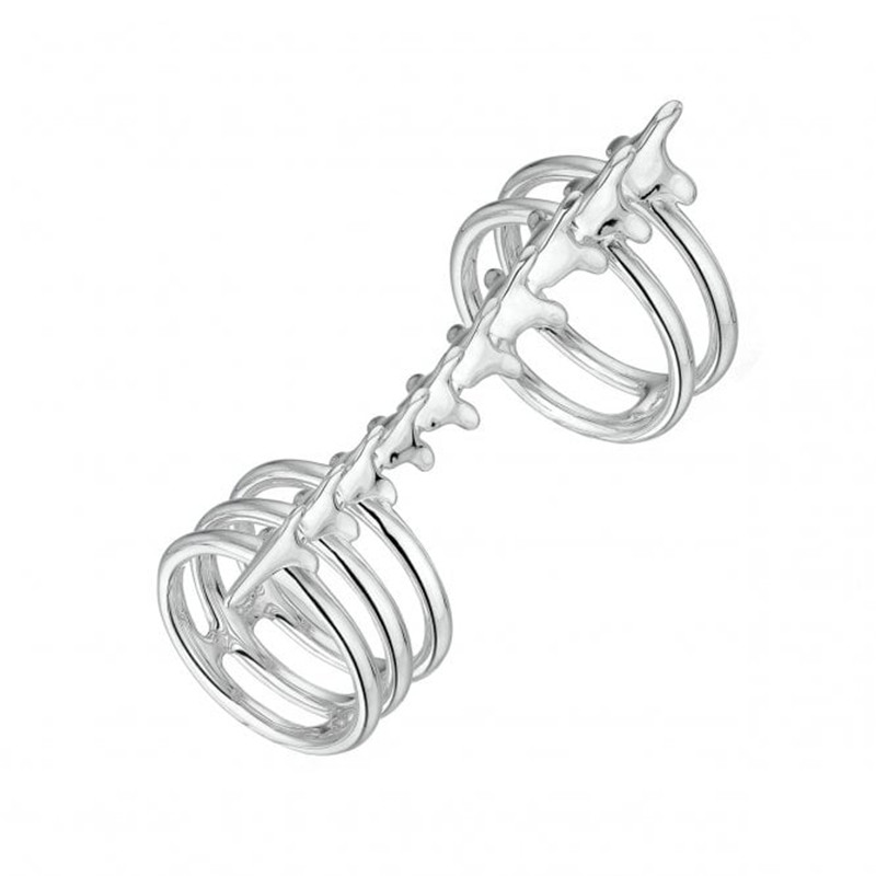 UK Custom jewelry retailer Creating logo on Sterling Silver Serpents Trace Long Finger Ring