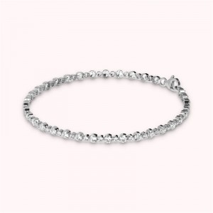 JINGYING: Özel OEM Gümüş Takı Üreticisi Bracciale Tenis Misto con Kübik Zirkonya placcato Oro Bianco 18Kt