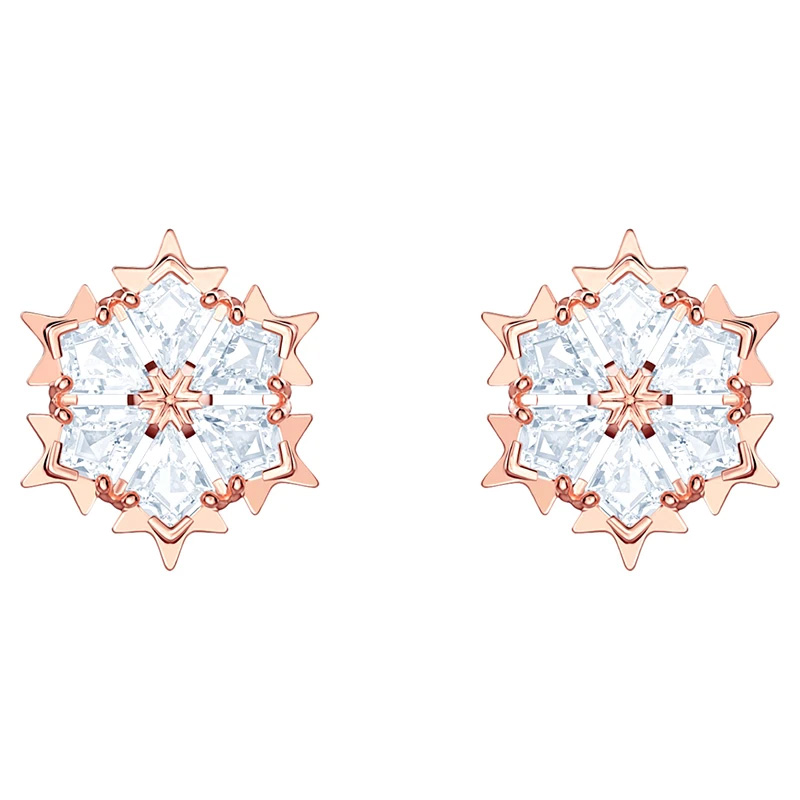 Boucles d'oreilles en argent sterling plaqué or Rose blanc, vente en gros, conception personnalisée, fournisseur de bijoux en argent 925, bijoux OEM/ODM