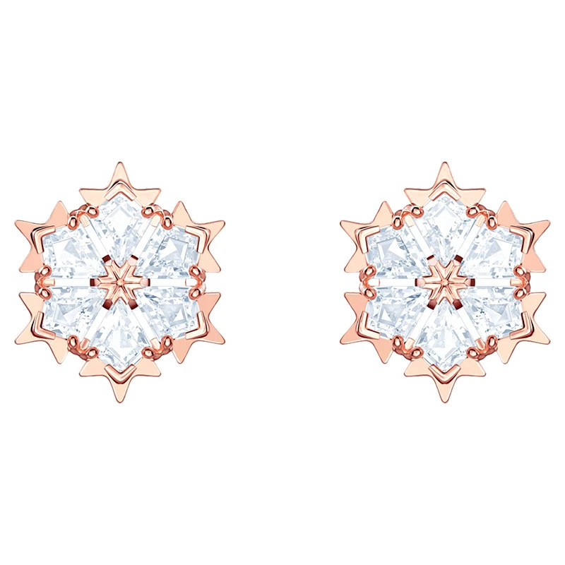 White Rose Gold Plated sterling silver CZ Earrings wholesale Custom design 925 Silver Jewelry supplier OEM/ODM Jewelry