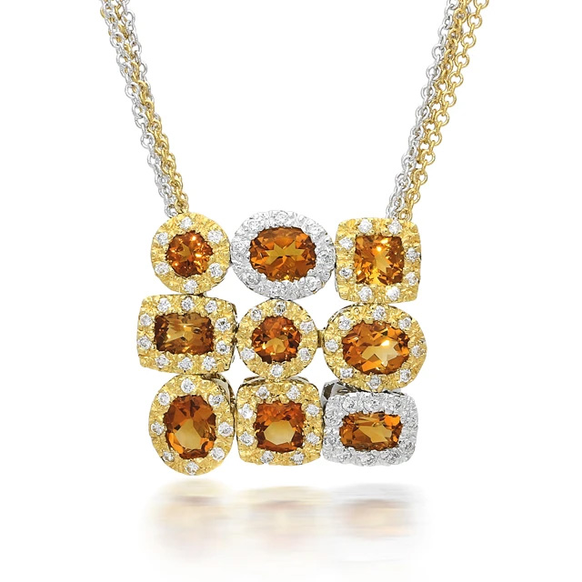 OEM / ODM مجوهرات قلادة من الذهب الأبيض والأصفر مطلي بالفضة قلادة مخصصة من الفضة الاسترليني لموردي المجوهرات