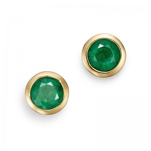 Wholesale 18k Gold Jewelry Manufacturer Custom Cz Bezel Stud Earrings In 14k Yellow Gold Vermeil