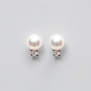 Wholesale CZ Fashion pearl earrings Jewelry Distributor