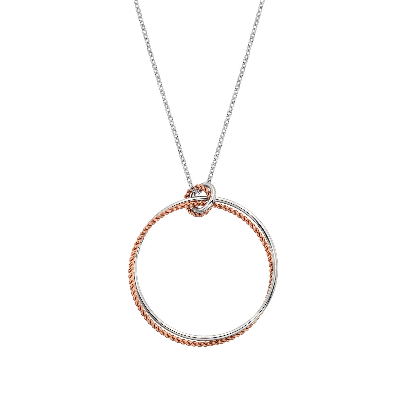 Wholesale Customized Jewelry Circle Sterling Silver Rose Gold Plated Necklace OEM/ODM Jewelry OEM ODM supplier