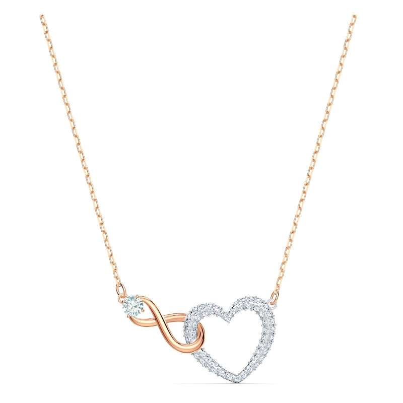 Jewelry OEM/ODM Mórdhíol Saincheaptha Necklace Jewelry Heart White Rose Gold soláthróir muince airgid plátáilte