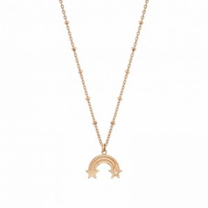 Collier en argent magique personnalisé, bijoux arc-en-ciel pour femmes, vente en gros