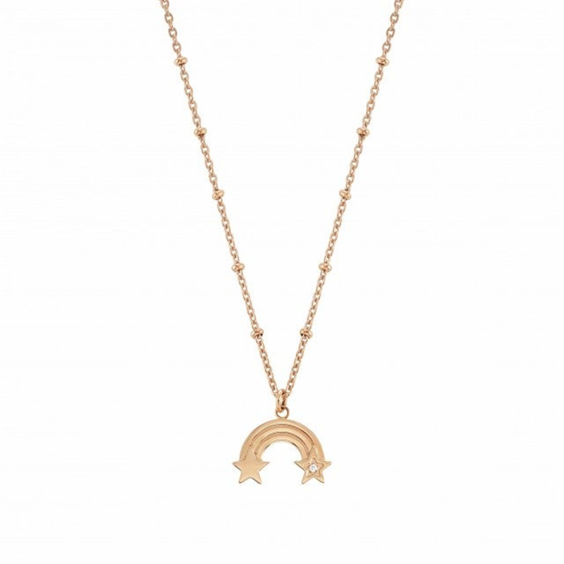 Collier en argent magique personnalisé, bijoux arc-en-ciel pour femmes, vente en gros