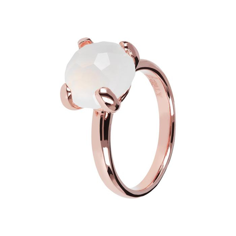Joyería al por mayor y joyería personalizada para anillos de plata de primera ley en oro vermeil rosa