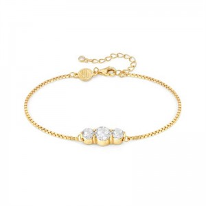 Wholesale custom gold plating 925 sterling silver bracelet jewelry