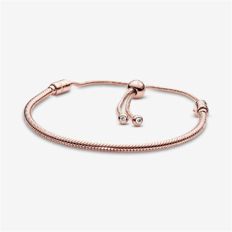 Grossista di gioielli personalizzati con bracciale a catena serpente vermeil in argento 925 oro rosa su misura