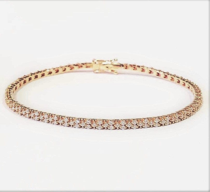 Women’s Custom Sterling Silver CZ Bracelet manufacturer