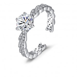 Womens moissanite rings custom wholesale silver manufacturer