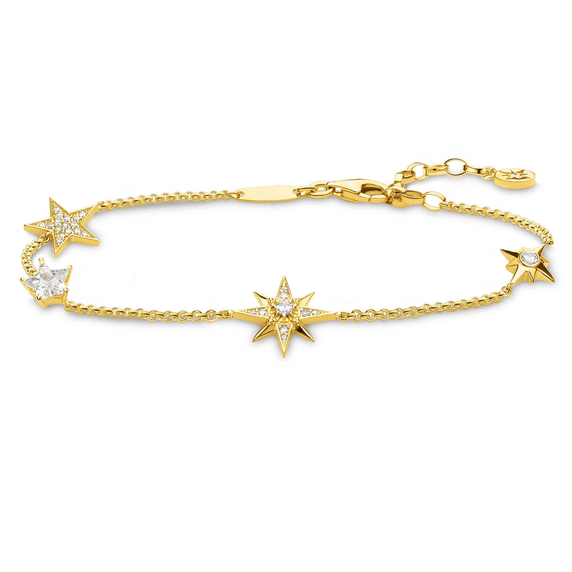 wholesale Yellow Gold OEM/ODM Jewelry CZ Magic Stars Bracelet China Custom Design 925 Sterling Silver Supplier Wholesalers