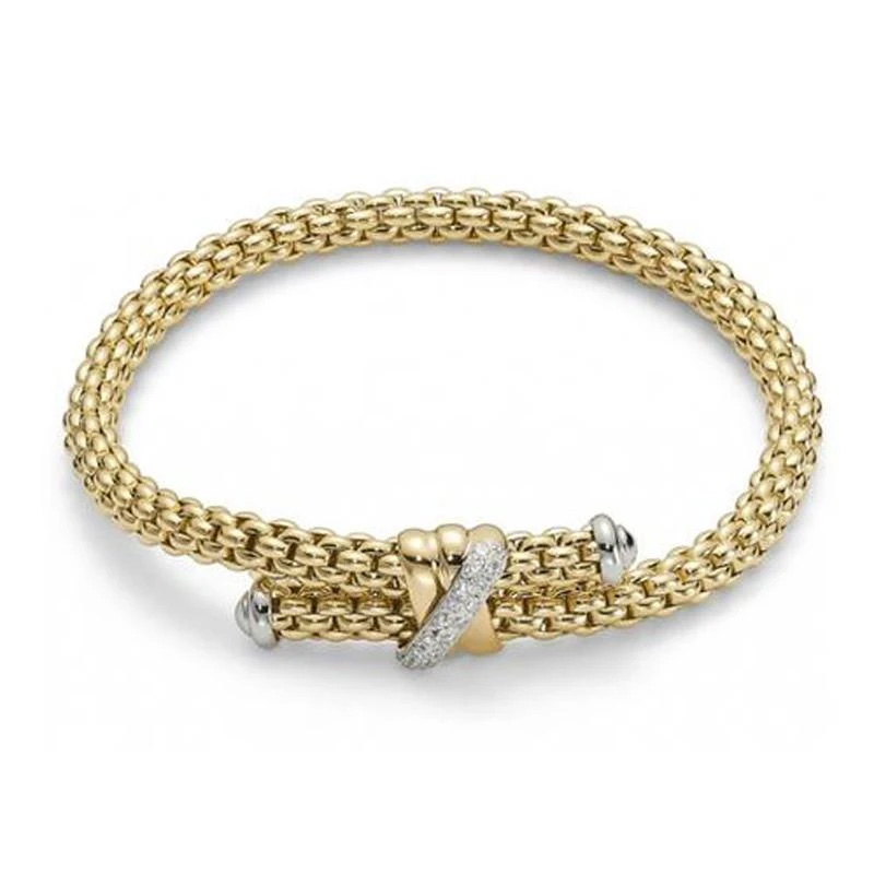 Wholesale OEM/ODM Jewelry Yellow Gold Plated 925 silver Bracelet fatory Customized design 925 sterling silver supplier