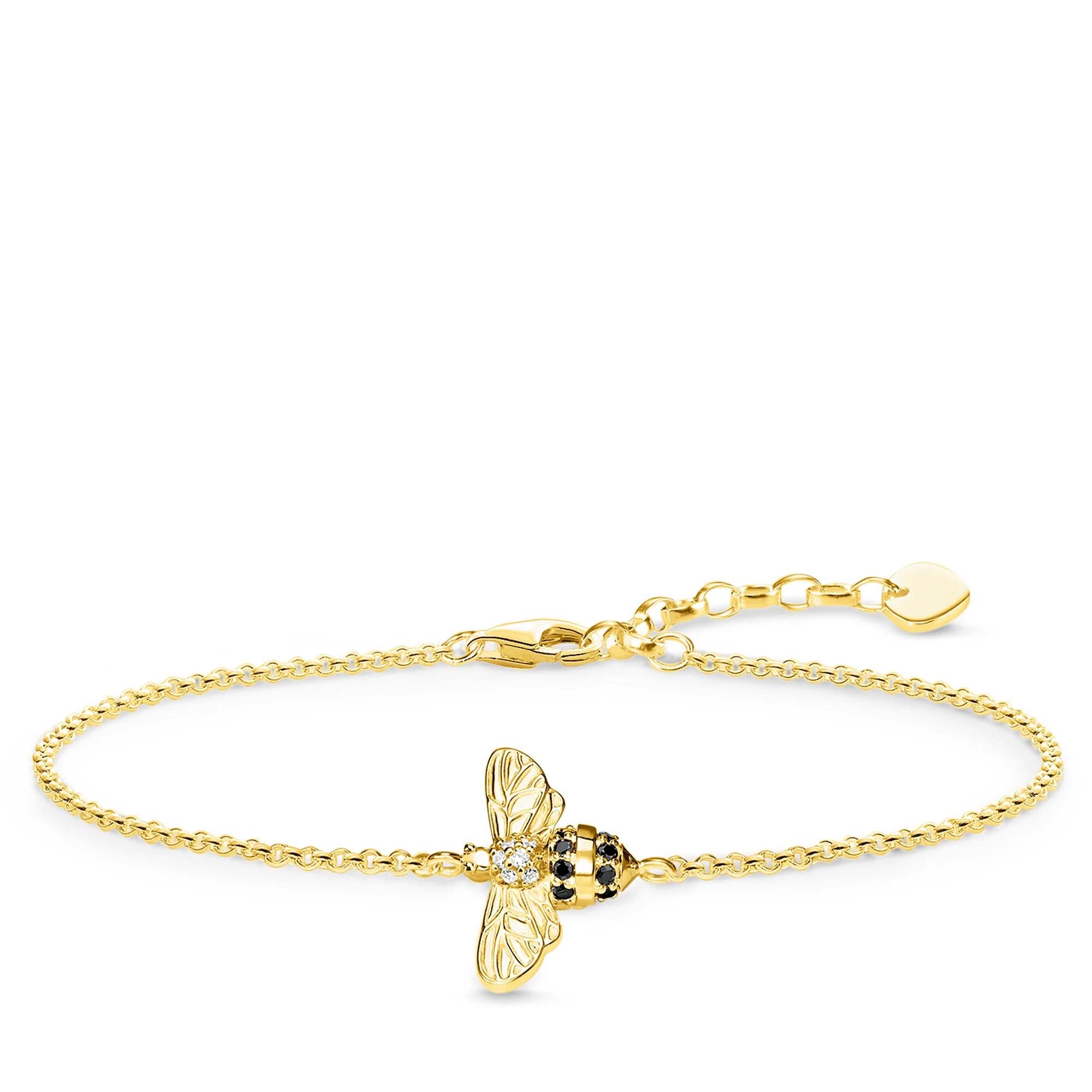 Wholesale Yellow Gold OEM/ODM Jewelry Plated Bee Bracelet wholesale custom fine jewelry supplier