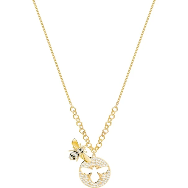 Fournisseur de conception personnalisée de collier d'abeille en argent plaqué par bijoux OEM/ODM en or jaune