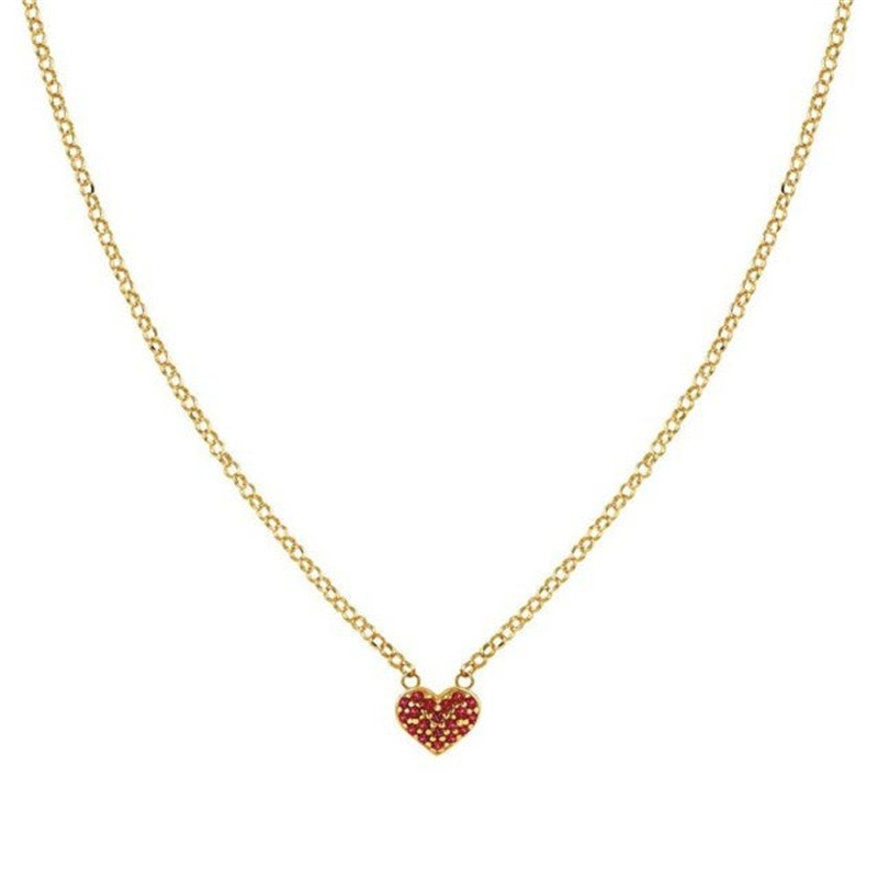 Ожерелье из желтого золота с подвеской Heart CZ из стерлингового серебра от ювелирной фабрики JingYing Custom made