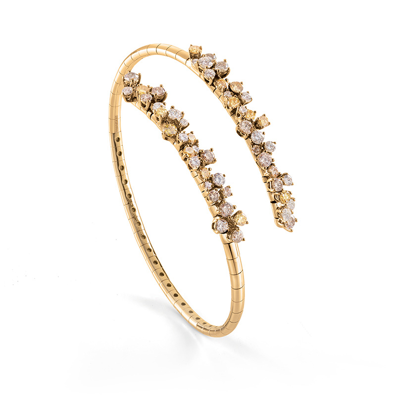 Velkoobchodní prsten pozlacený žlutým zlatem Personalizovaný design šperků výrobce OEM/ODM Jewelry