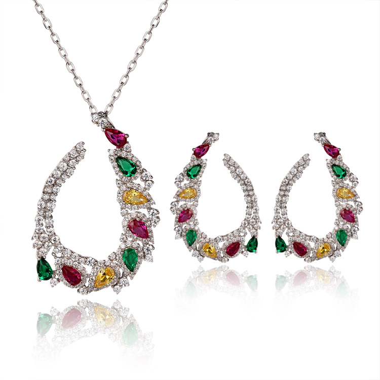 Perhiasan Perak kustom grosir |Desain Liontin Batu Permata |Pembukaan Kalung Wanita Kustom
