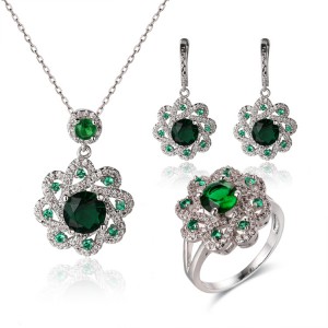 Custom wholesale Emerald Cut CZ Dangle Earrings | Flower Fashion Jewelry Design | Women’s Jewelry  Custom