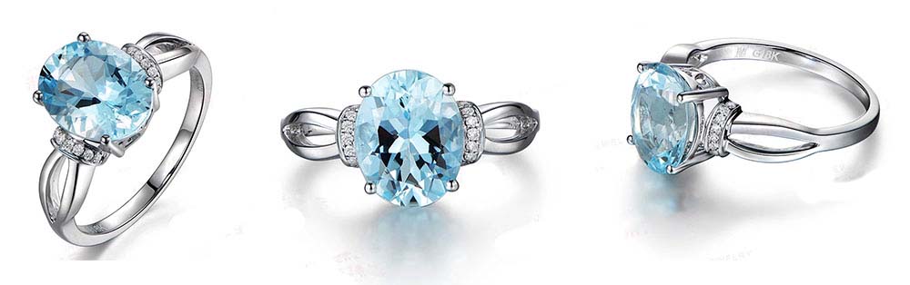 Customg Wholesale Ring Topaz Ring Design Women Jewelry Custom