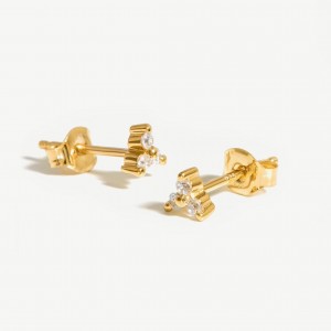 orecchino all'ingrosso personalizzato personalizzato per clienti di gioielli brasiliani in oro riempito in argento 925 e rame