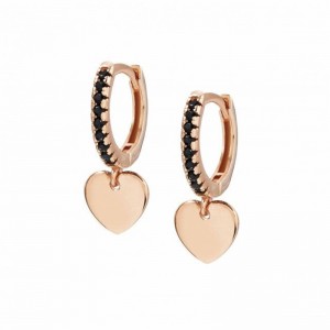 Pendientes elegantes y con dijes con corazón, fabricante, proveedor de joyas OEM ODM, mayorista