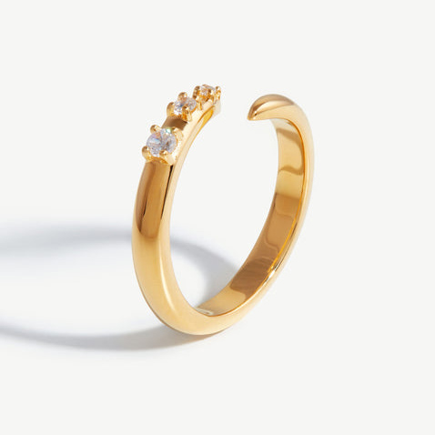 Китайское открытое кольцо из стерлингового серебра 925 пробы из 18-каратного позолоченного золота производителей
