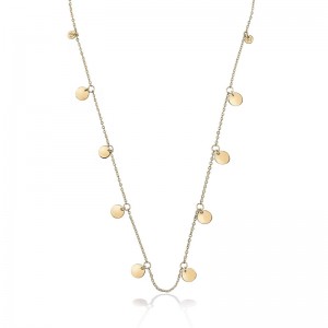 JINGYING : Custom Made Jewelry Factory Of Supernova Necklace in 9kt Yellow Gold
