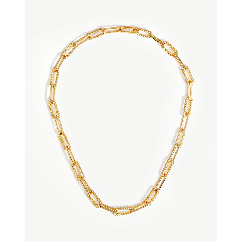 Coterie chain náhrdelník ze sterlingového stříbra v 18karátovém zlatě pokovené šperky OEM ODM factory