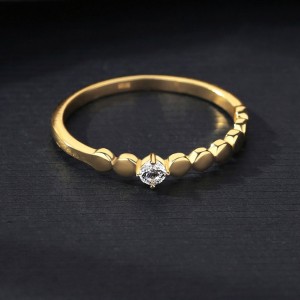 crie seus sonhos de joias anéis CZ personalizados banhados a ouro 18k