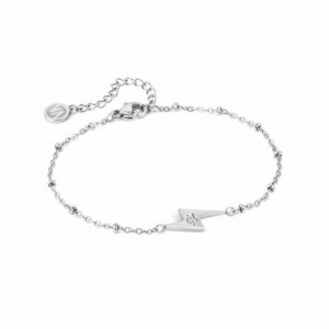 Mayorista de joyas de circonia cúbica, pulsera mágica de plata esterlina con diseño personalizado, rayo