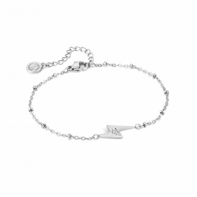 Mayorista de joyas de circonia cúbica, pulsera mágica de plata esterlina con diseño personalizado, rayo