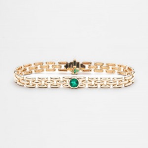 custom 18k gold jewelry manufacturer high-polish personalized name bracelet