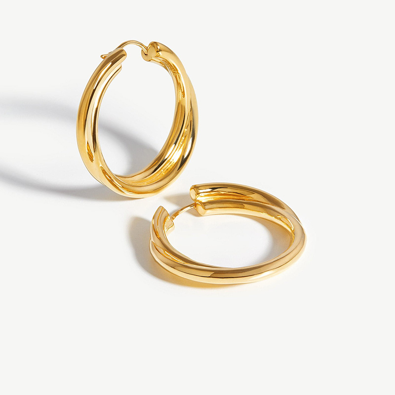مصنع مجوهرات أقراط مطلية بالذهب عيار 18 قيراطًا مخصصًا