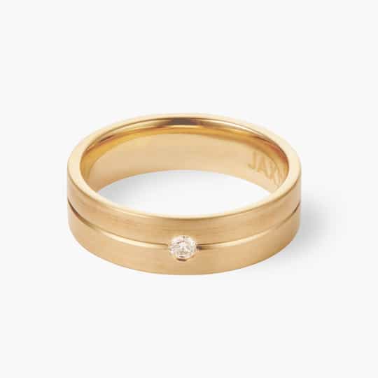 brugerdefinerede 18k guld vermeil smykker producent engros Single Stud Tungsten Ring