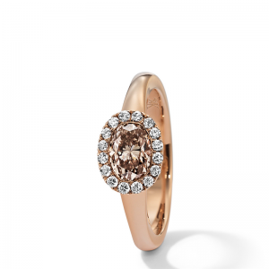 Anello CZ personalizzato realizzato, fabbrica di gioielli placcati in oro rosa 18 carati per 20 anni grossista