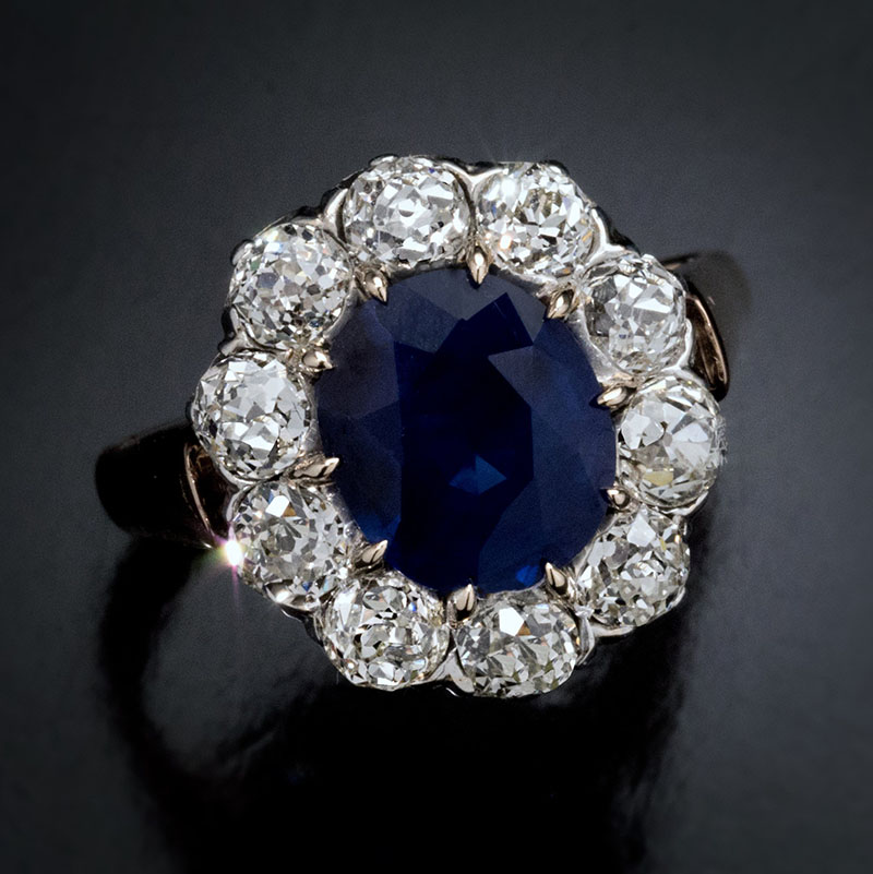 custom OEM russian sapphire diamond ring silver jewelry maker