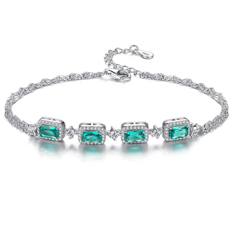 custom OEM silver cubic zirconia bracelet jewelry maker