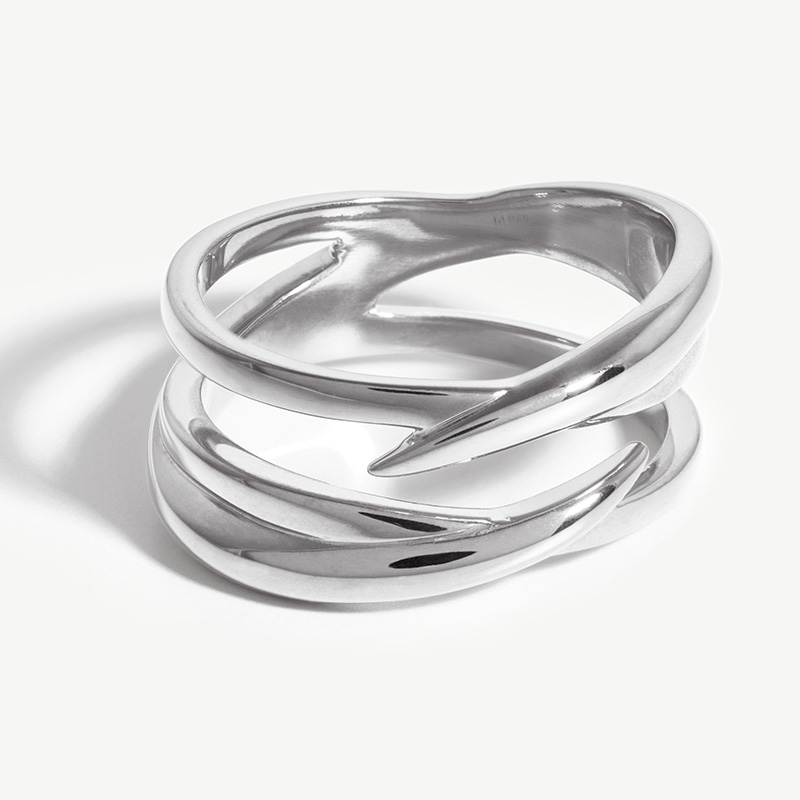 anpassad design smycken tillverkare tillhandahåller göra silver 925 ring i rodiumpläterad