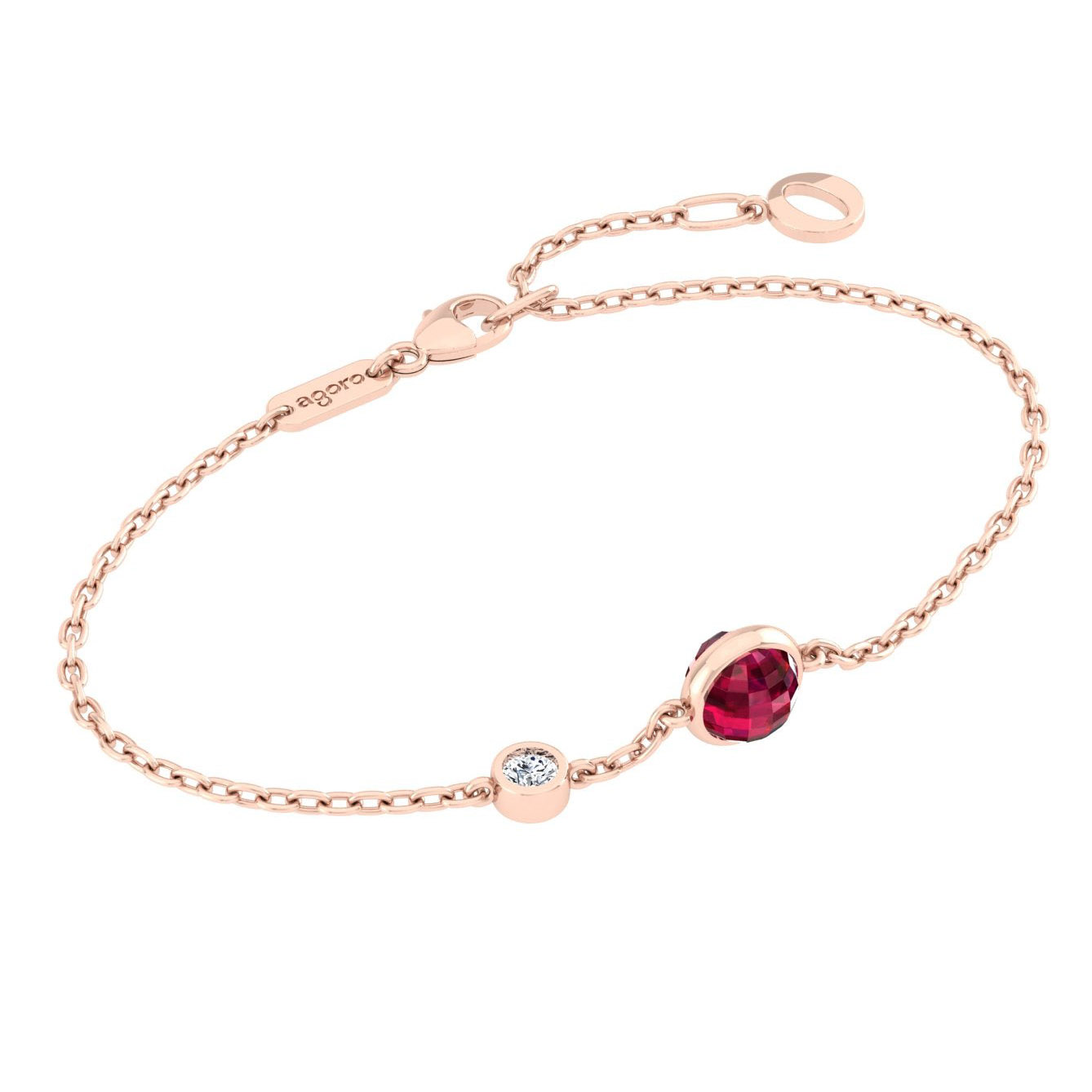 Diseño personalizado, pulsera de plata de ley 925 vermeil de oro rosa, fabricantes de joyas