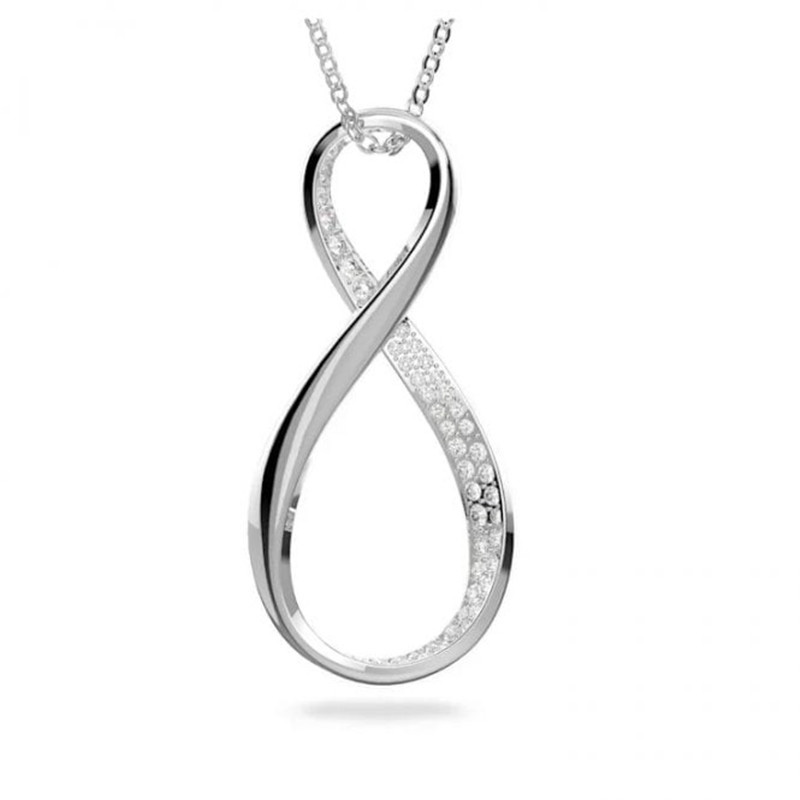 custom design your brand silver necklace with AAA cubic zirconia wholesale